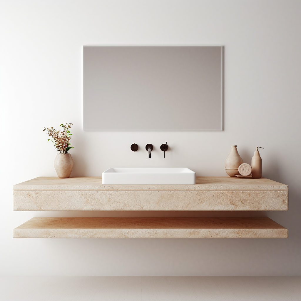 Vanity counter & shelf